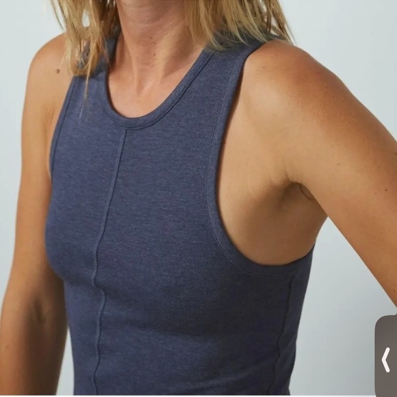 Lunya | Minimalist Wear Everywhere Restore Sleeveless Fitted Midi Dress | S - Picture 4 of 11